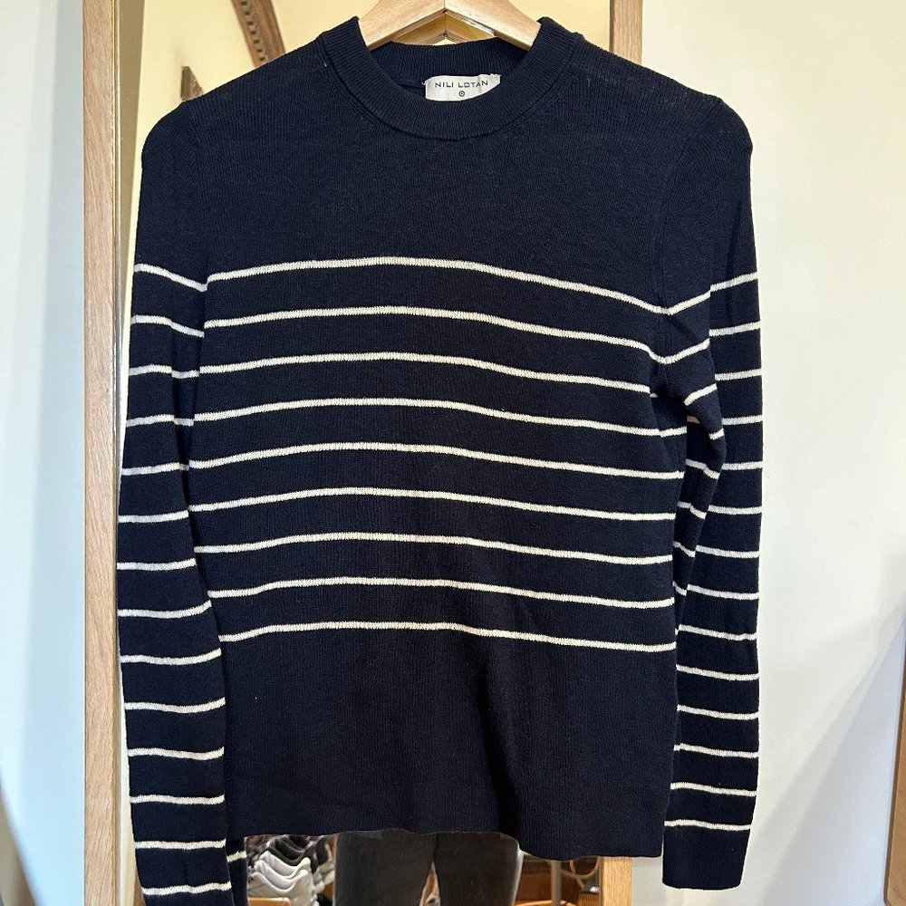 Nili Lotan x Target navy / white striped sweater Size Small